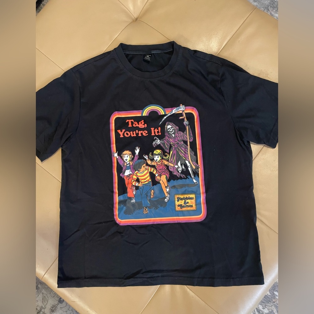 Romwe Unisex “Tag You're It” Vintage Style Hobbies And Games. Size M